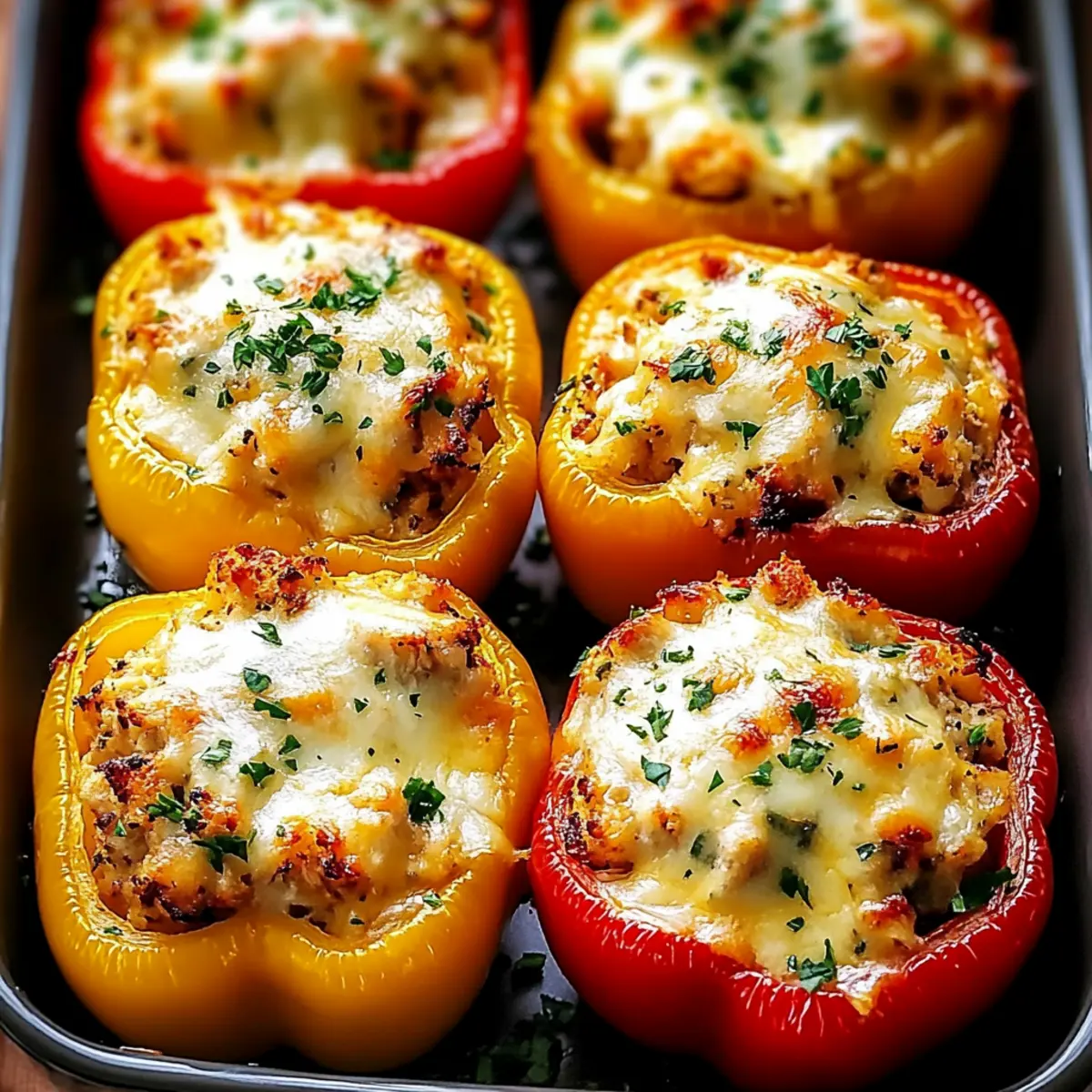 Cheesy Chicken Stuffed Peppers