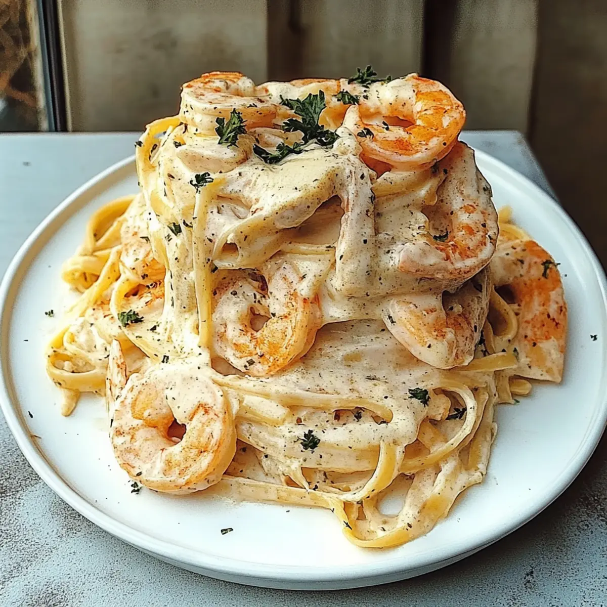 Creamy Garlic Shrimp Pasta