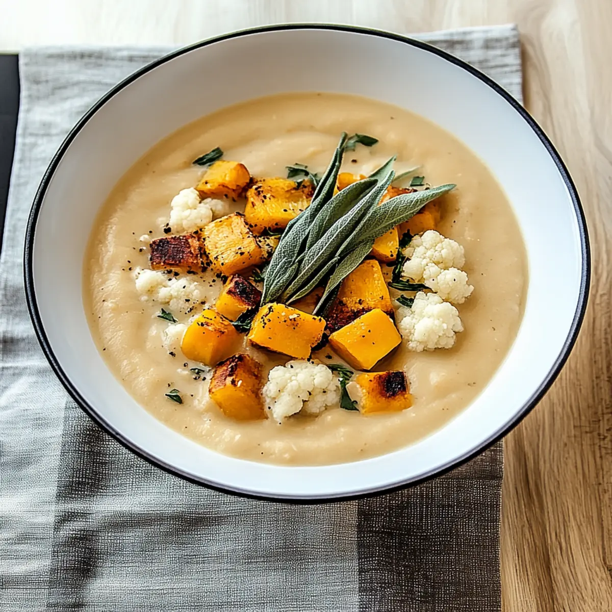 Roasted Cauliflower and Garlic Soup