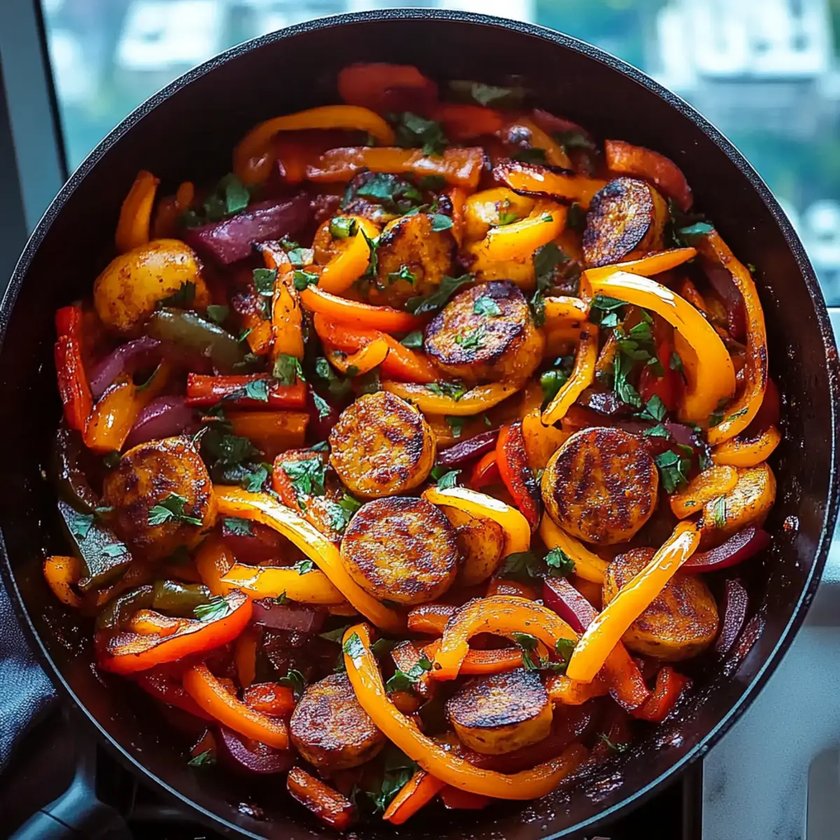 Sausage and Peppers Skillet