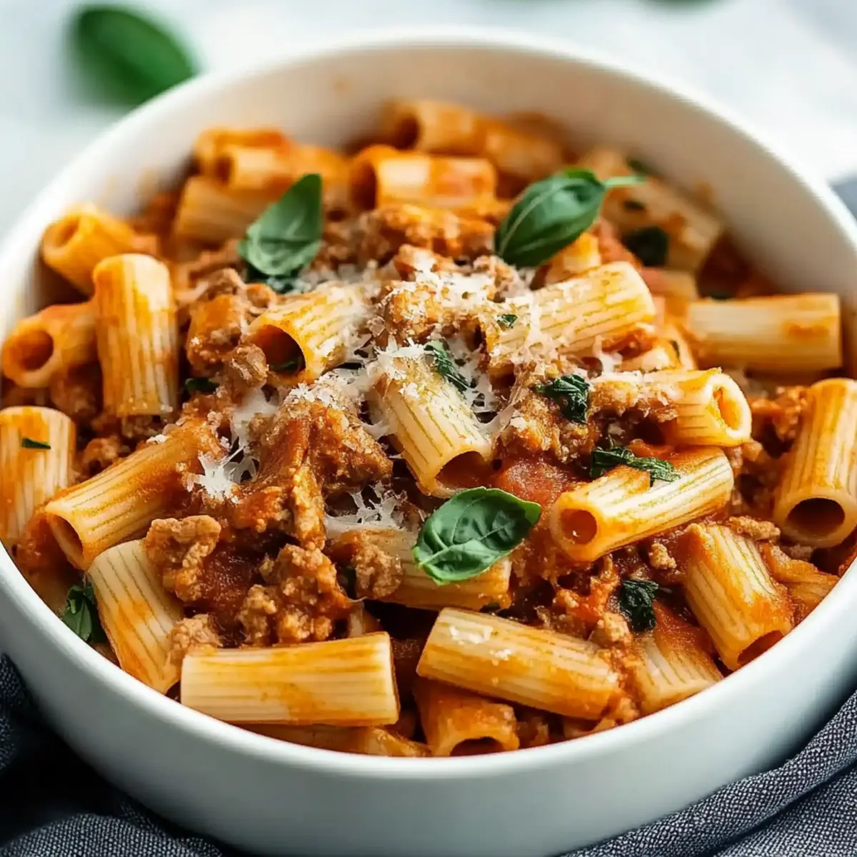 Spicy Sausage Rigatoni