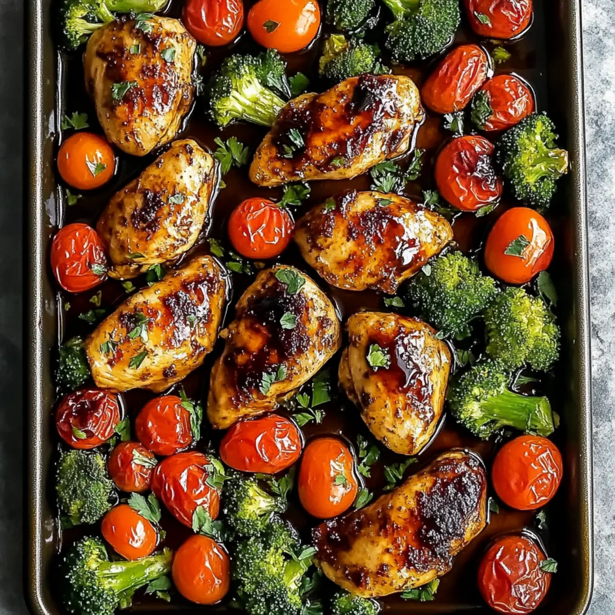Balsamic Chicken and Veggie Sheet Pan Dinner