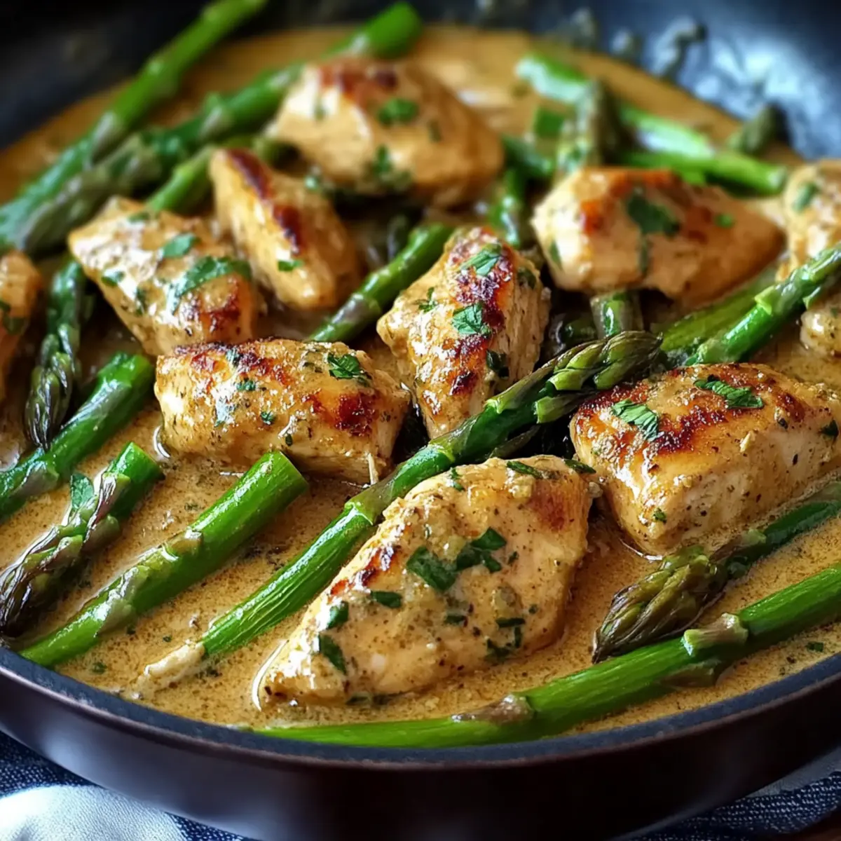 Chicken & Asparagus One Skillet Meal