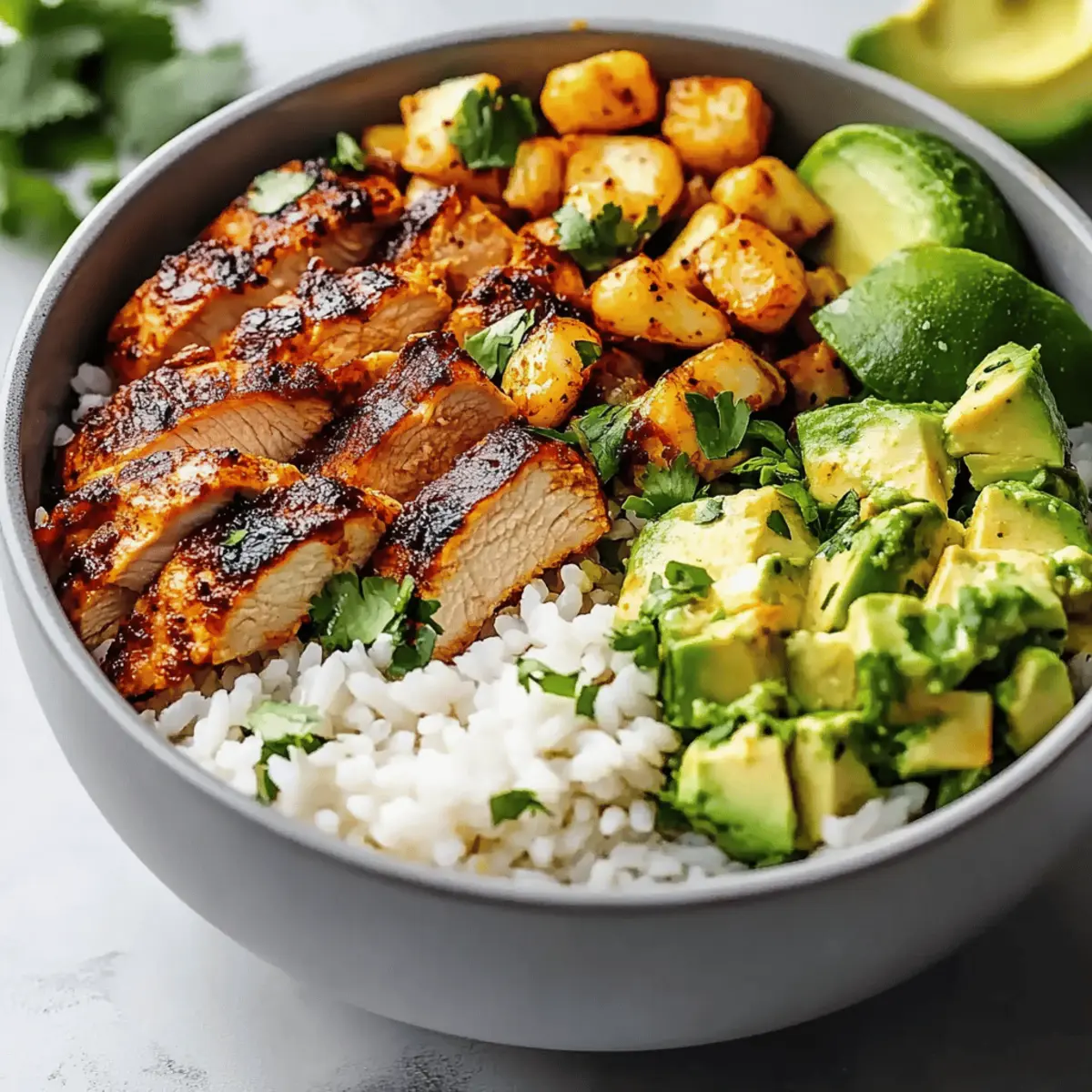 Honey Chipotle Chicken Rice Bowls