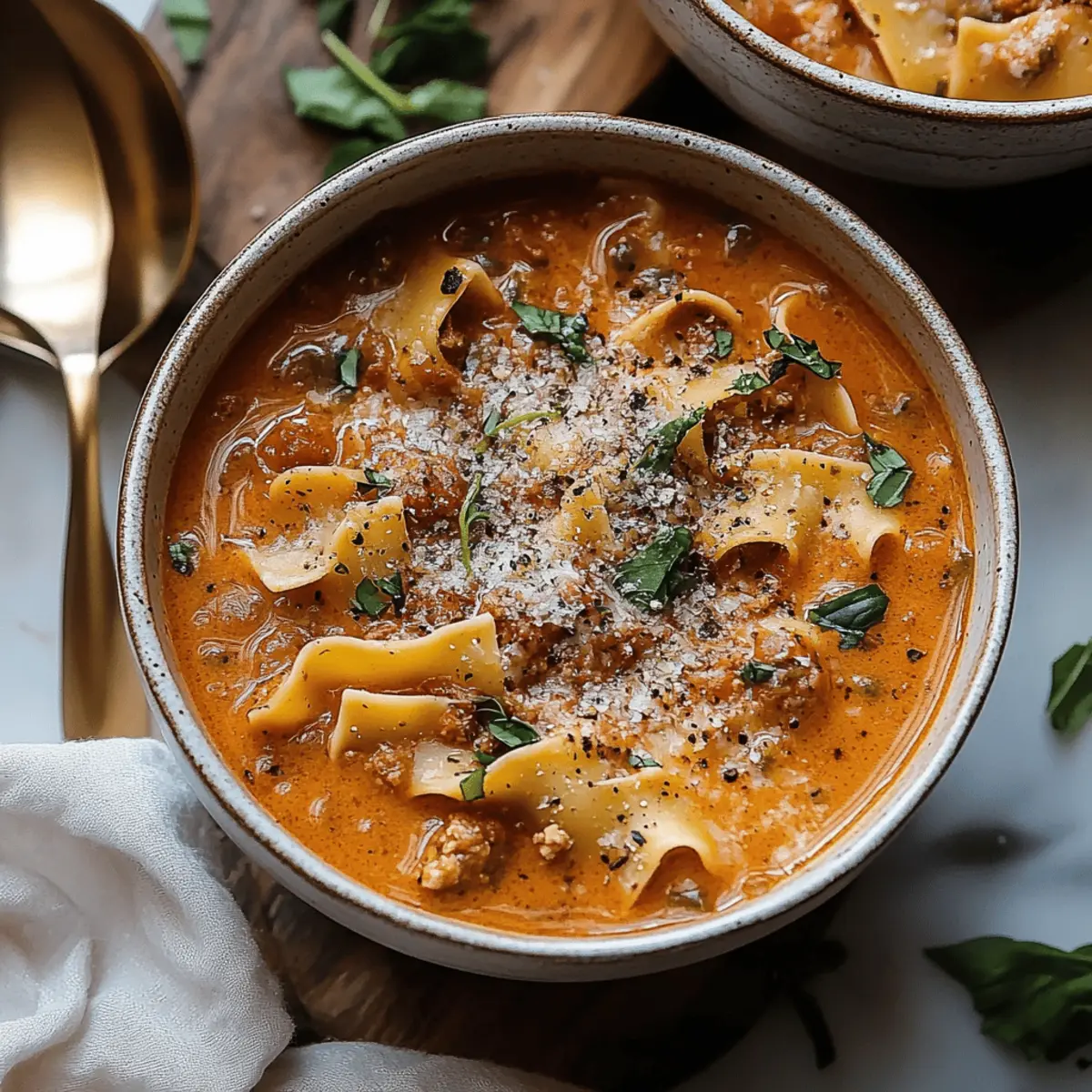 Spicy Lasagna Soup