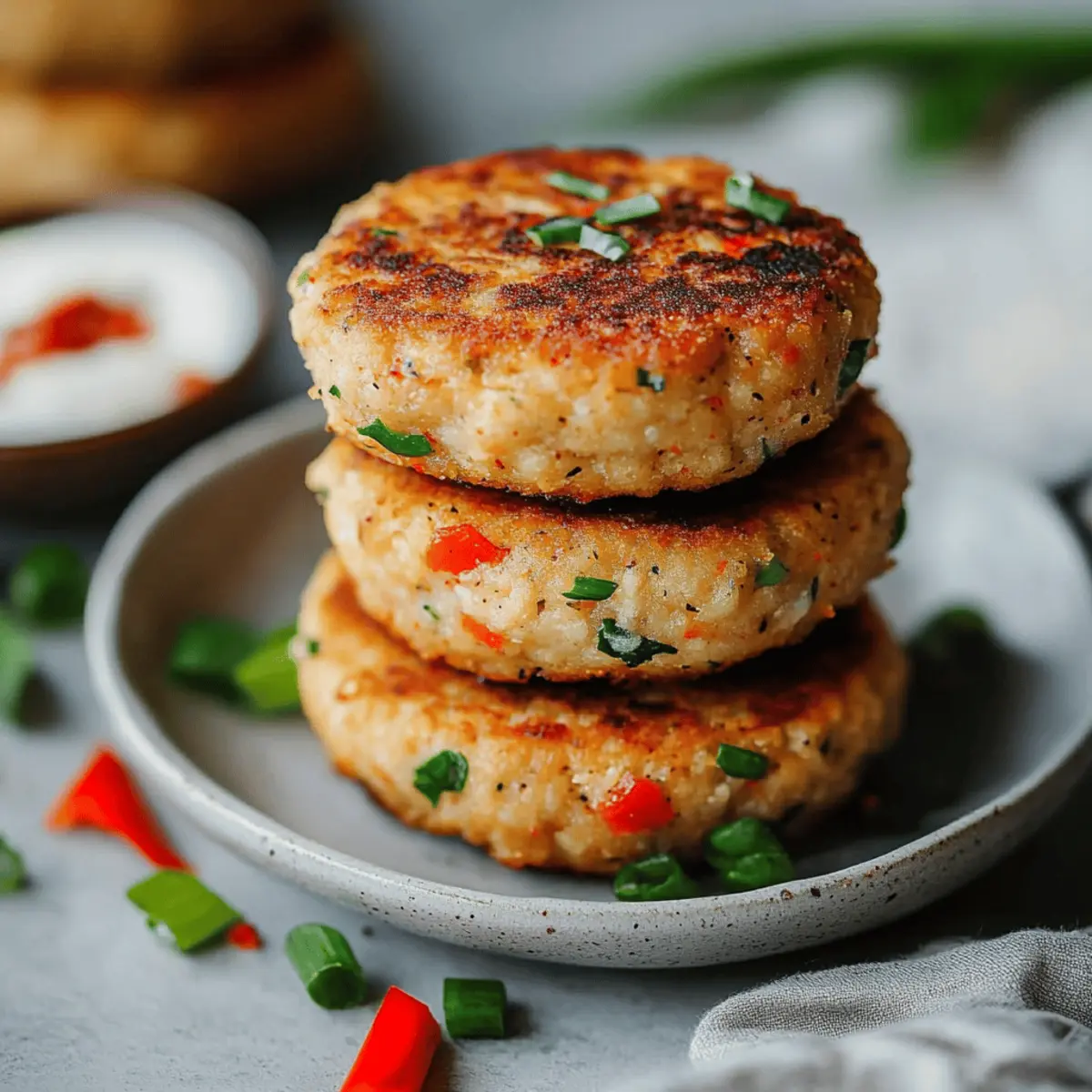 Sriracha Tuna Cakes with Spicy Tartar Sauce