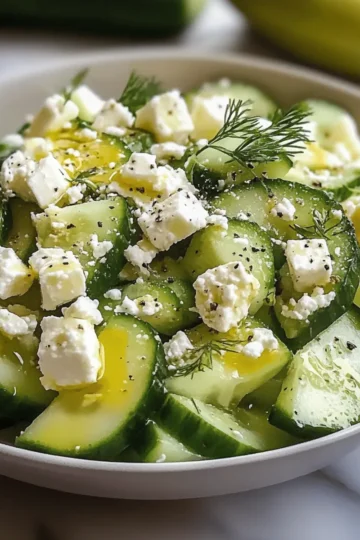 Cucumber Avocado Feta Salad