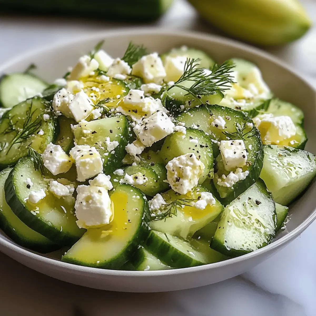 Cucumber Avocado Feta Salad