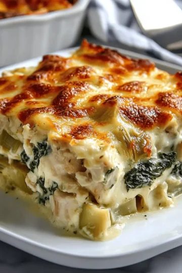 Spinach Artichoke Chicken Casserole