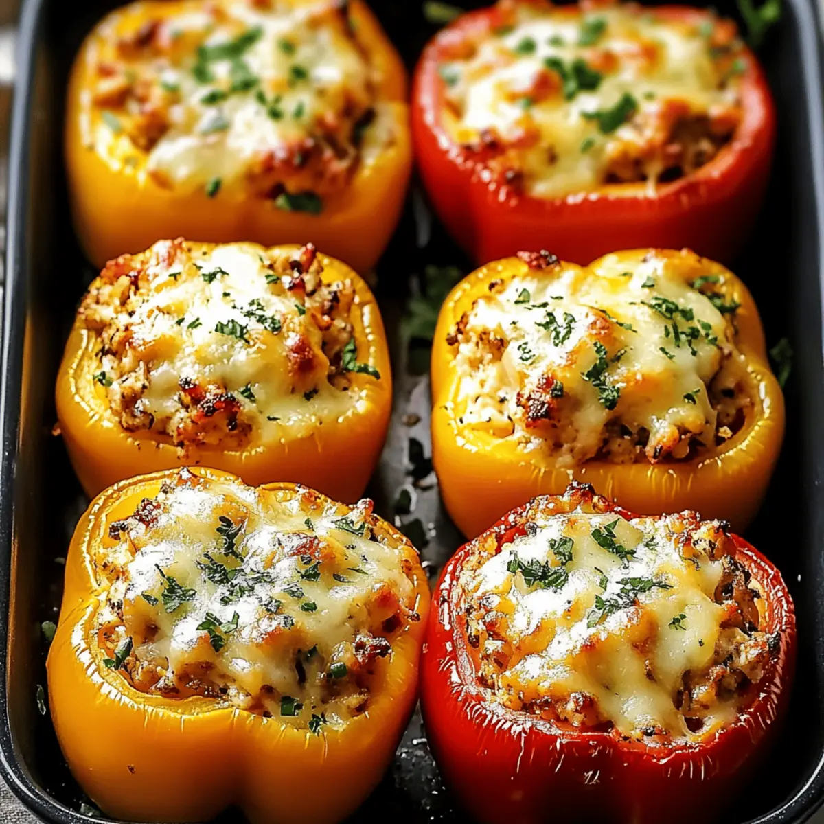 Cheesy Chicken Stuffed Peppers