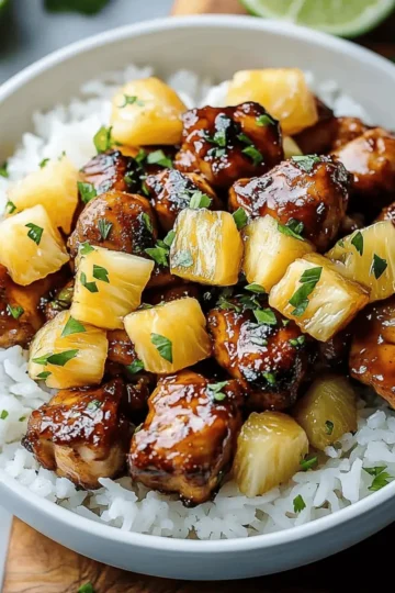 Pineapple Chicken with Coconut Rice