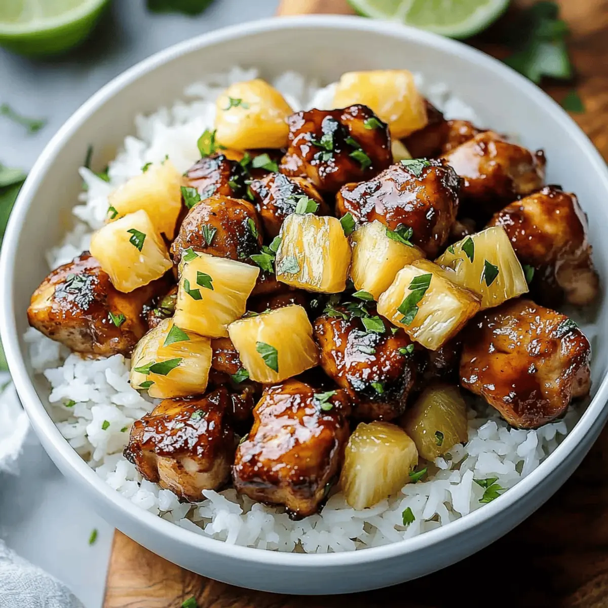 Pineapple Chicken with Coconut Rice