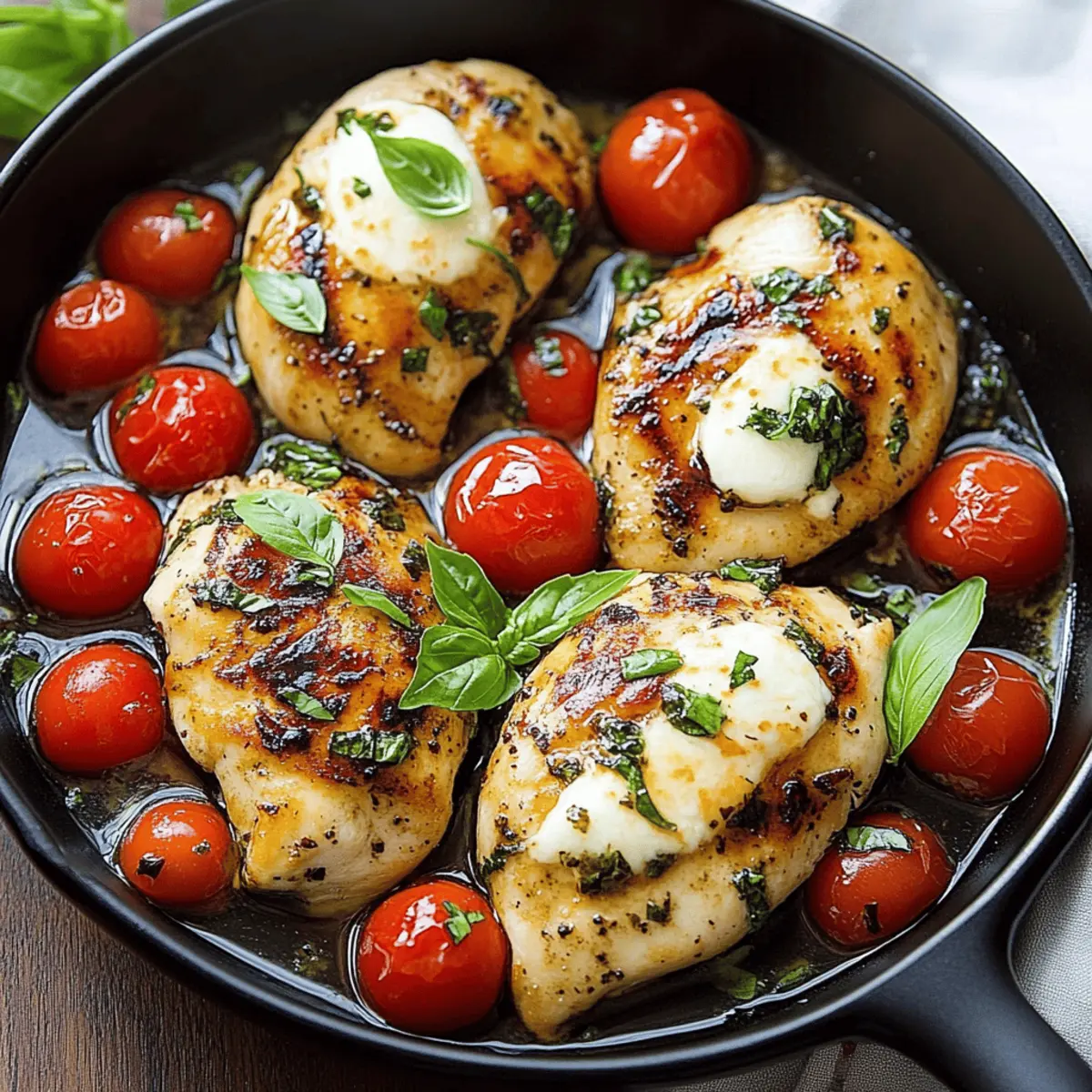 Balsamic Chicken with Tomatoes and Mozzarella