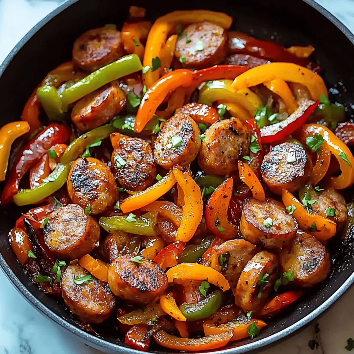 Sausage and Peppers Skillet