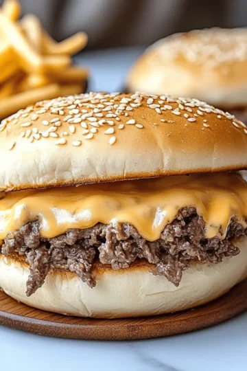 Instant Pot Beef and Cheddar Sandwiches with Spicy Cheese Sauce