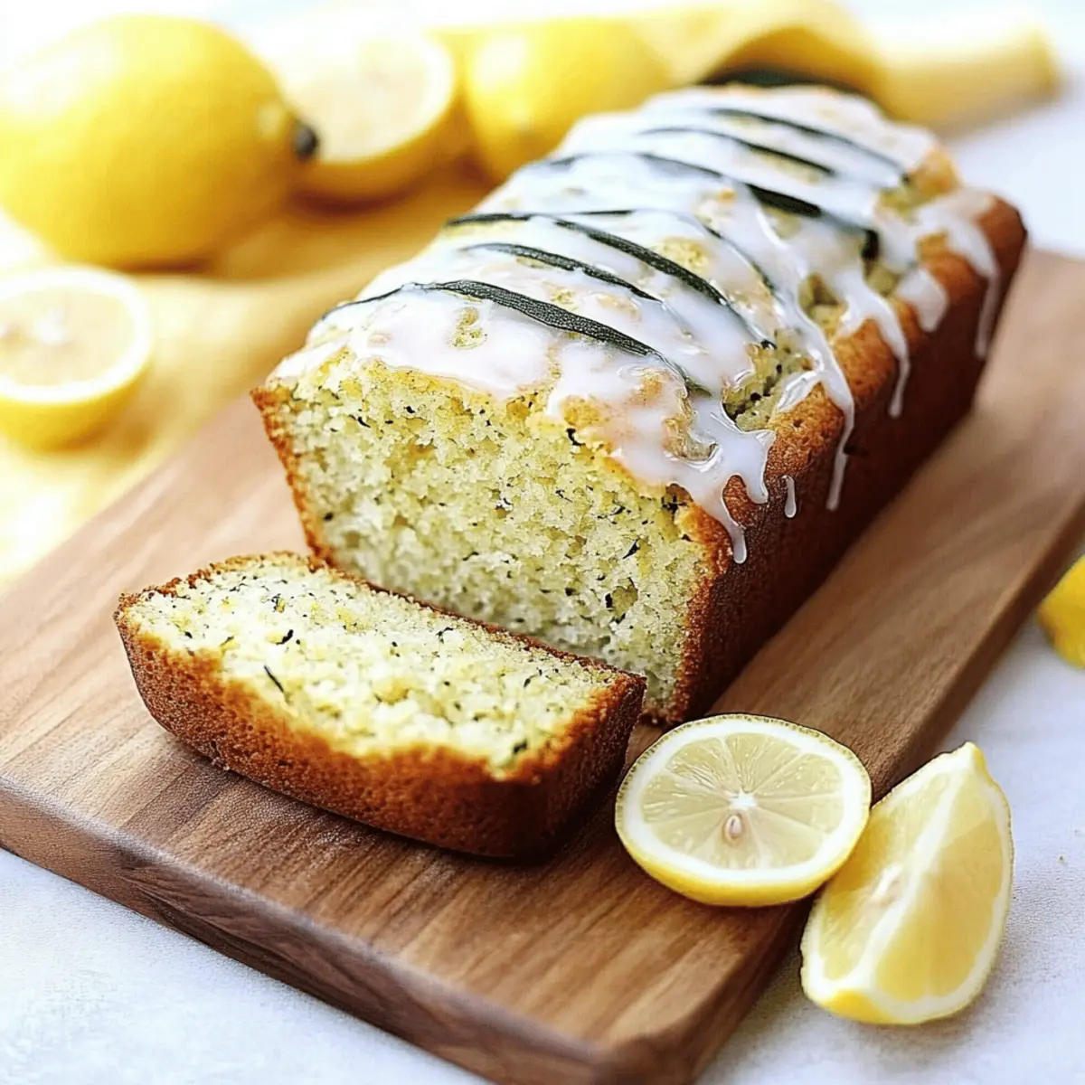 Lemon Zucchini Bread with Lemon Glaze