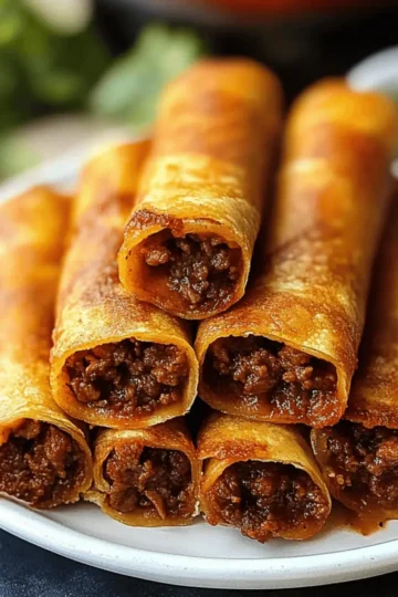 Cheesy Beef Baked Taquitos