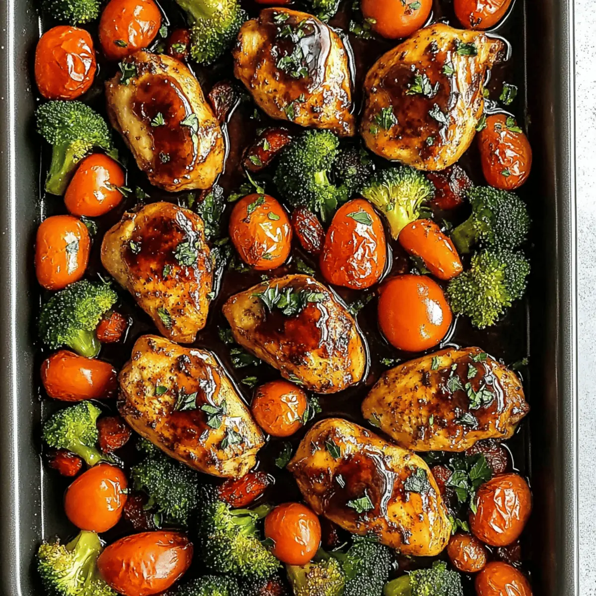 Balsamic Chicken and Veggie Sheet Pan Dinner