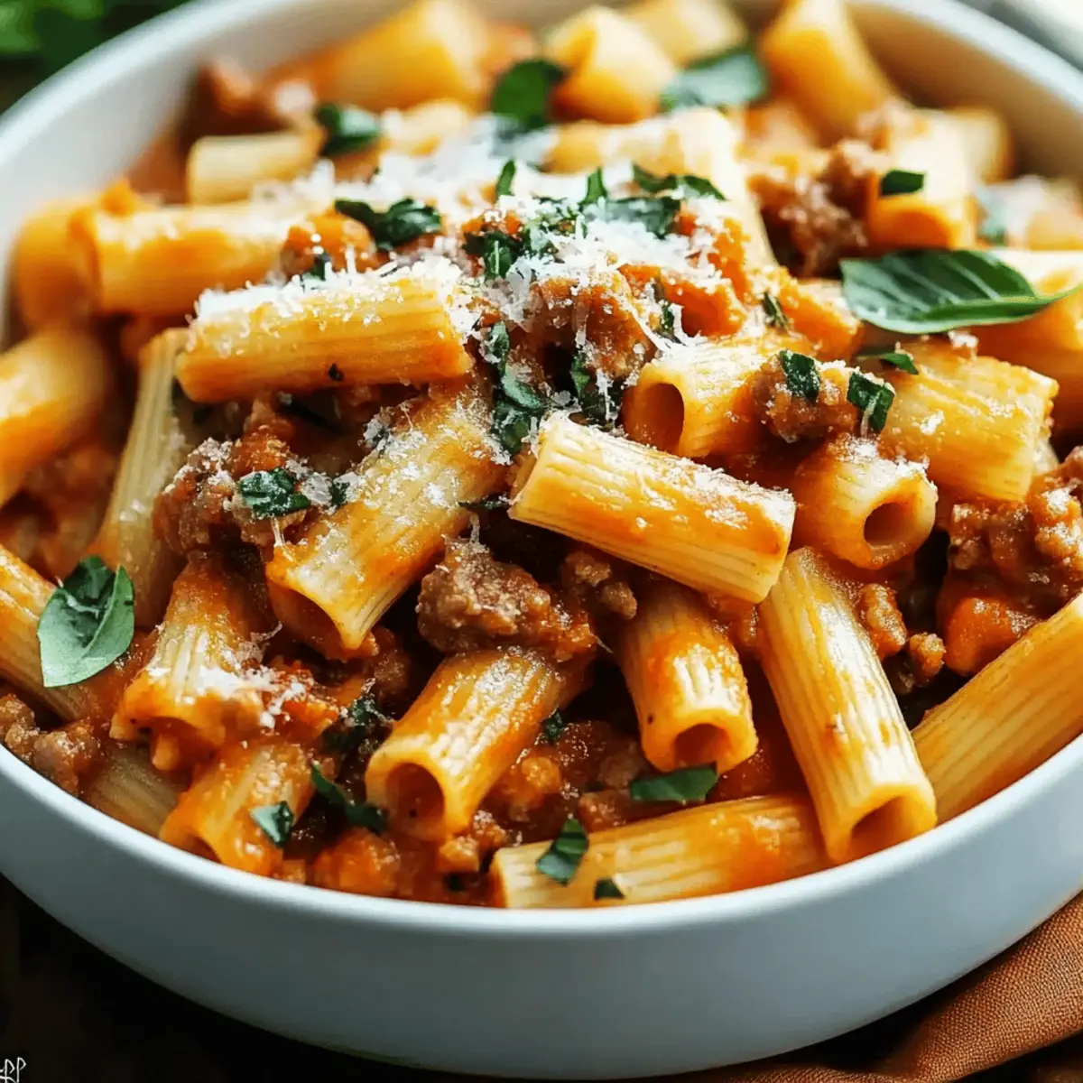 Spicy Sausage Rigatoni