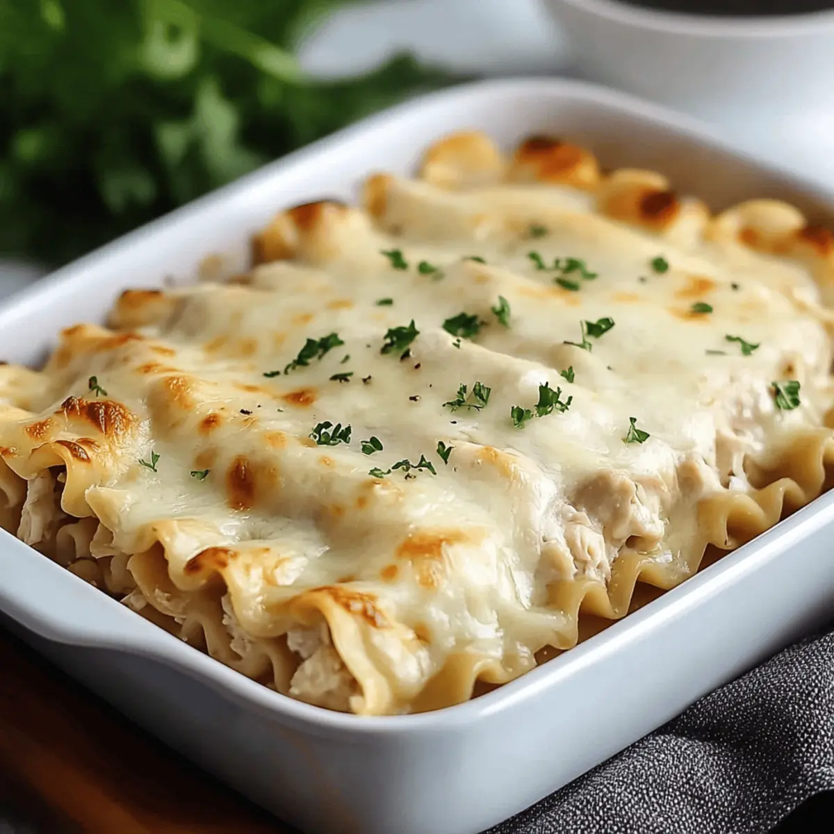 Chicken Alfredo Lasagna Rolls