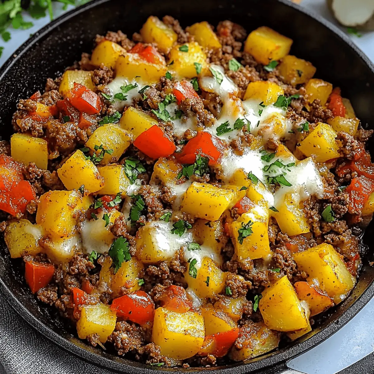 Mexican Ground Beef and Potato Skillet