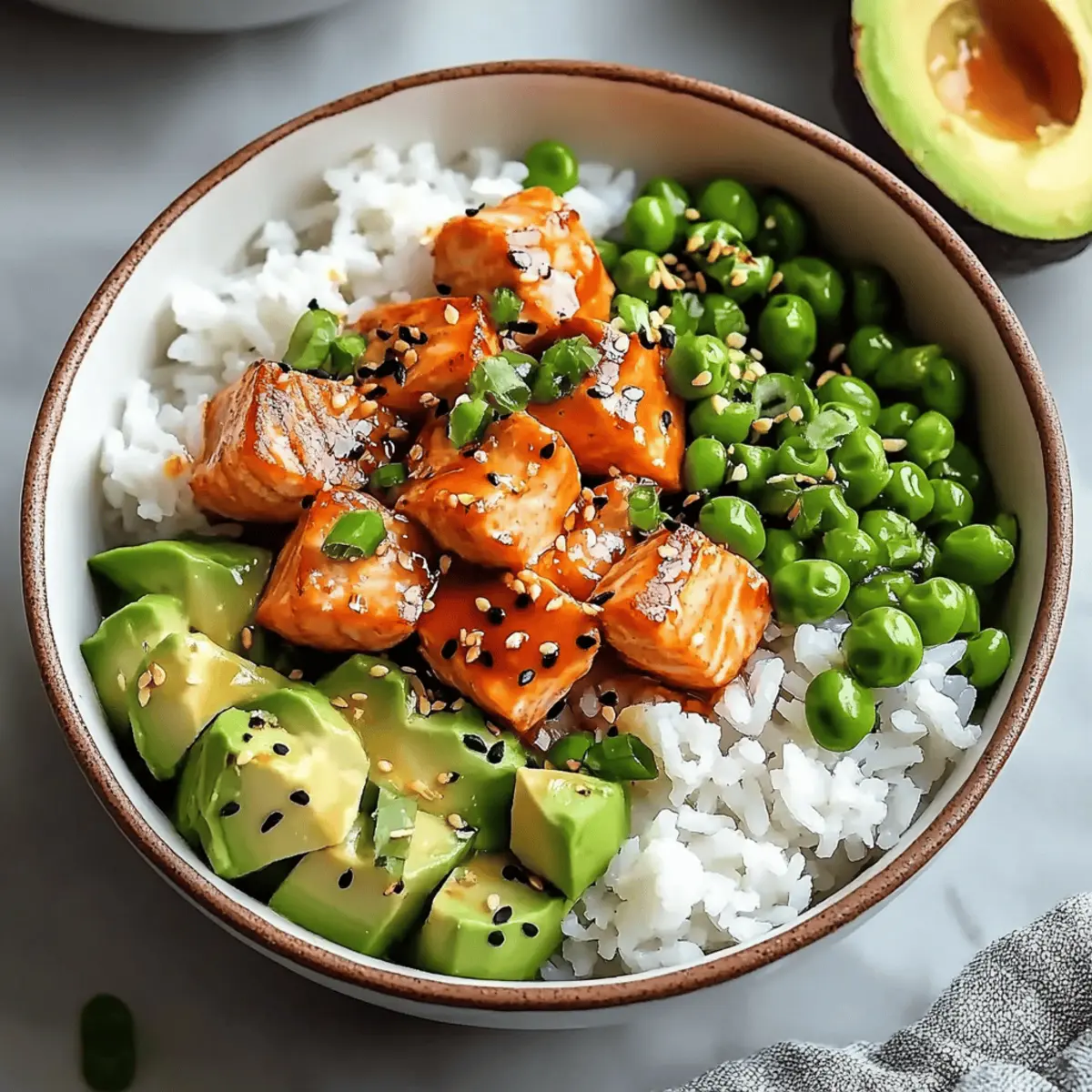 Honey Sriracha Salmon Bowls