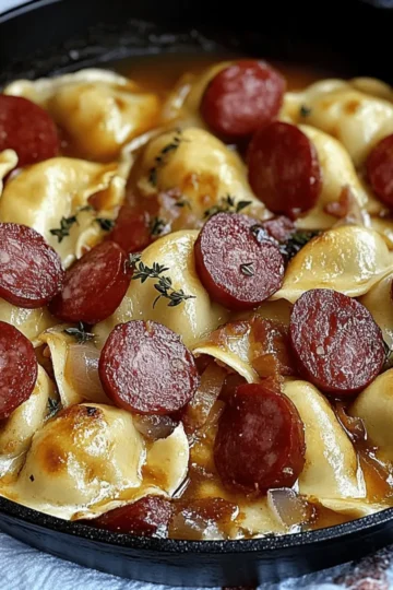 Pierogies and Kielbasa Skillet Dinner