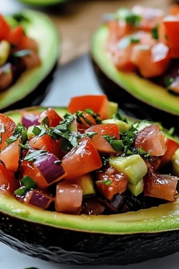 Bruschetta Stuffed Avocado