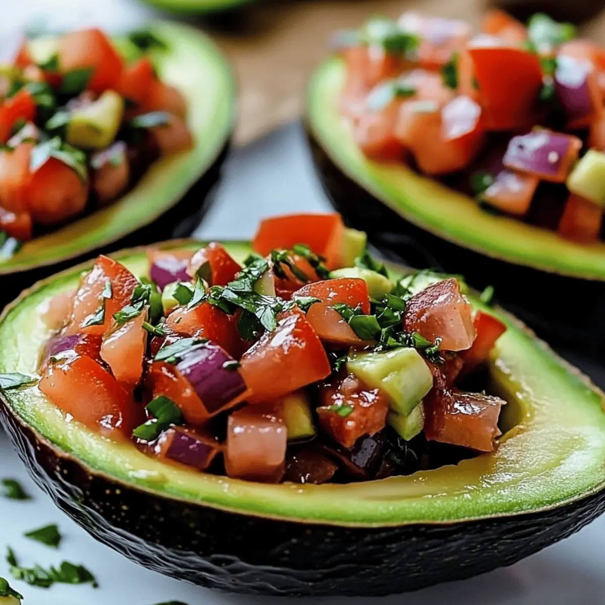 Bruschetta Stuffed Avocado