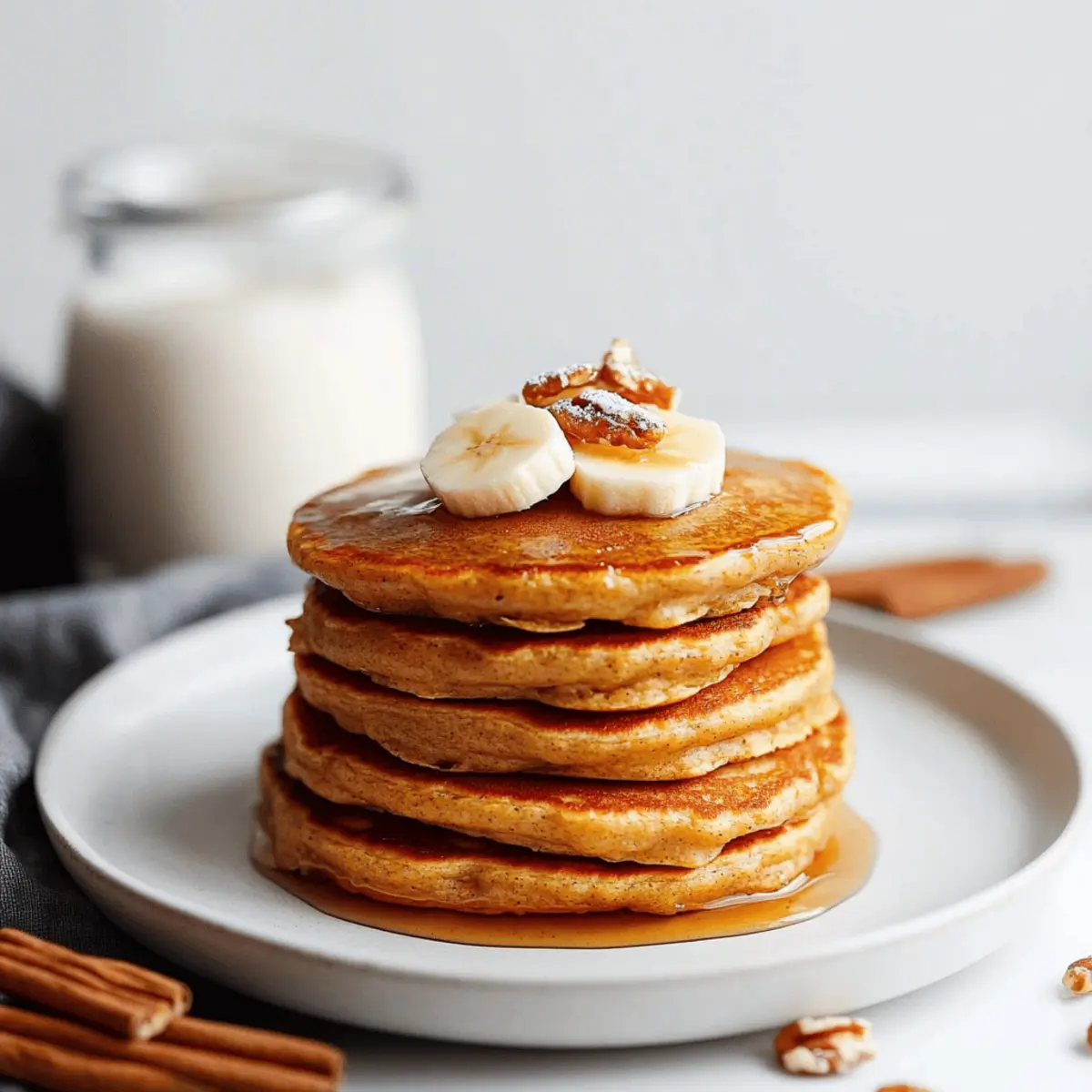 Blender Oatmeal Pumpkin Pancakes