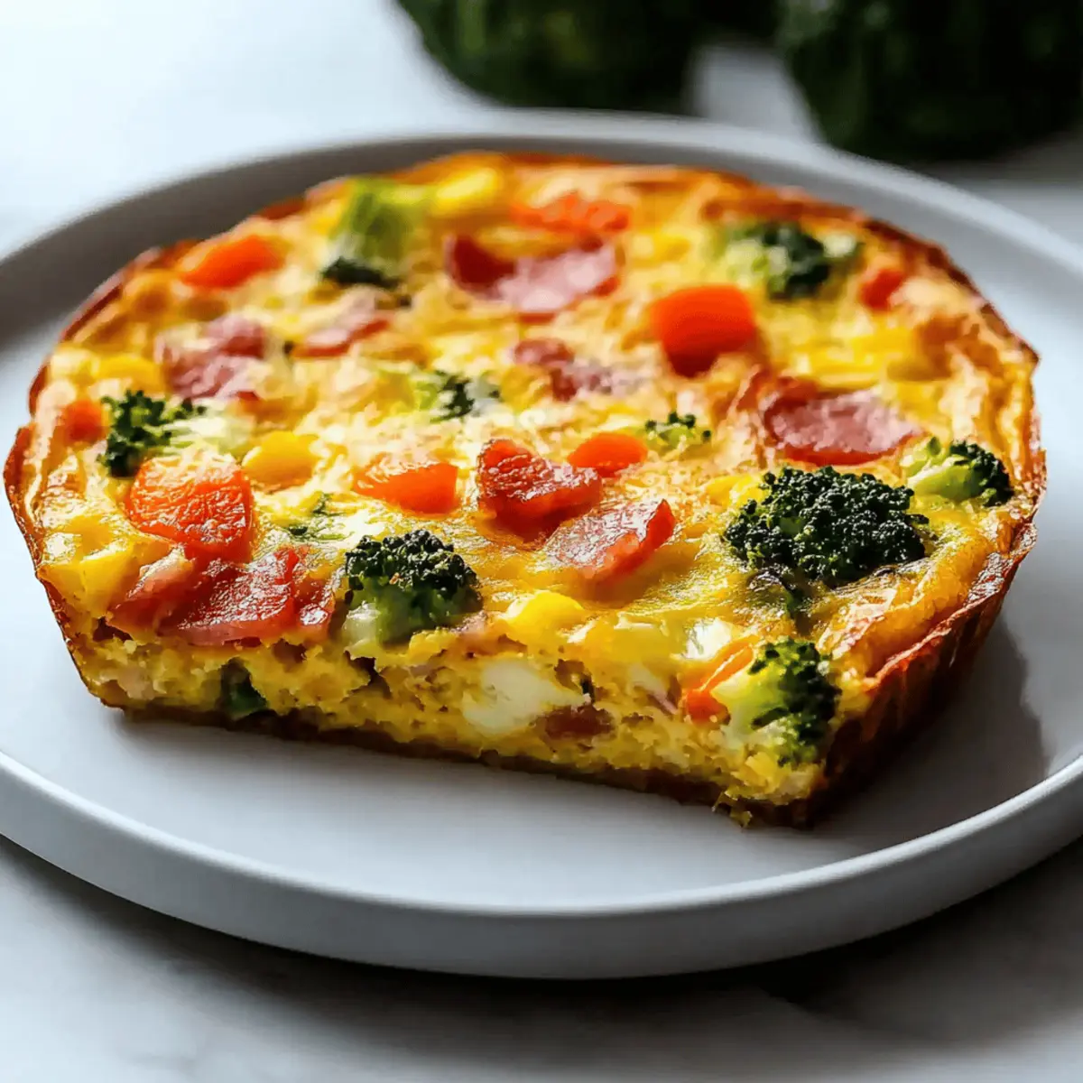 Healthy Vegetable and Bacon Frittata