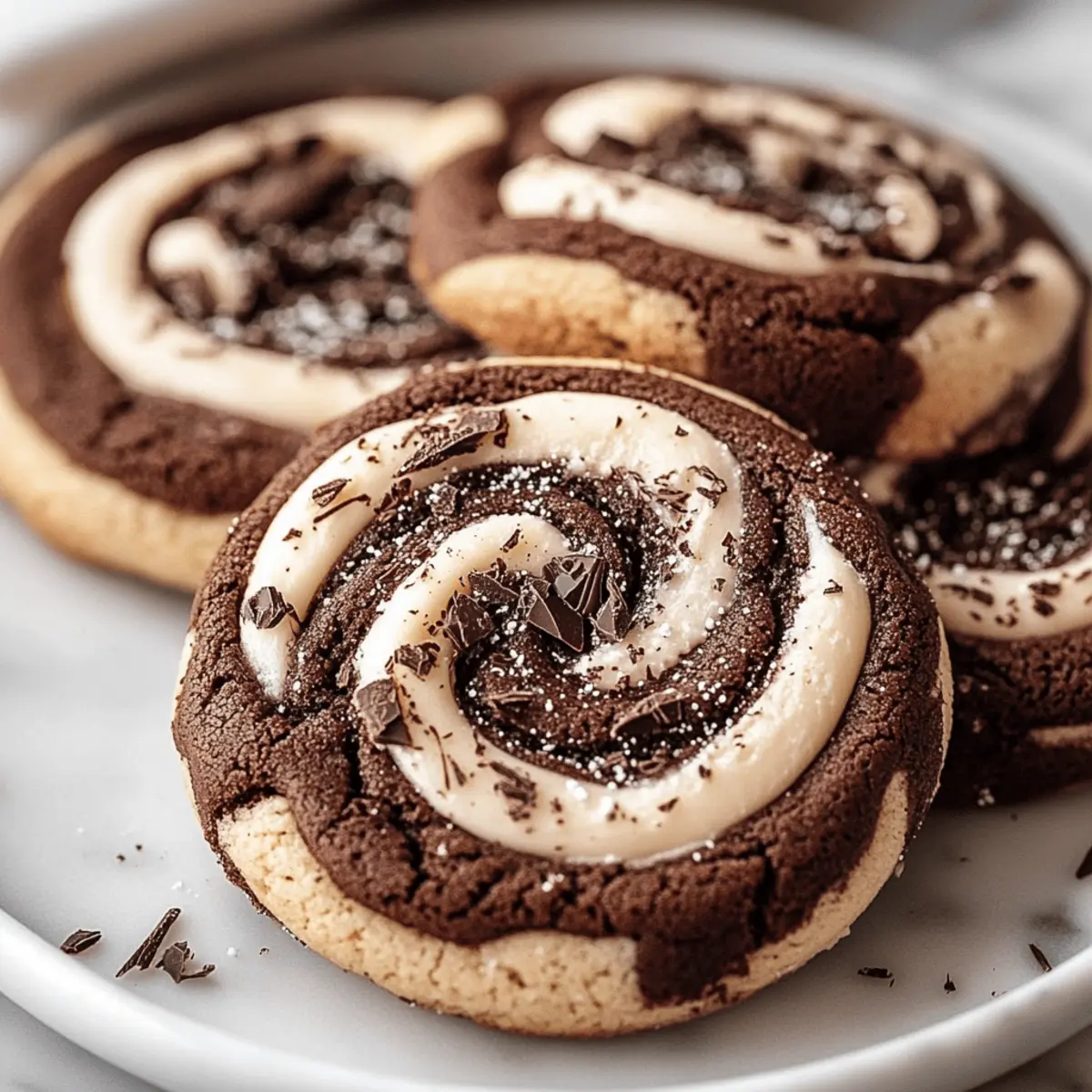 Chocolate Marshmallow Swirl Cookies