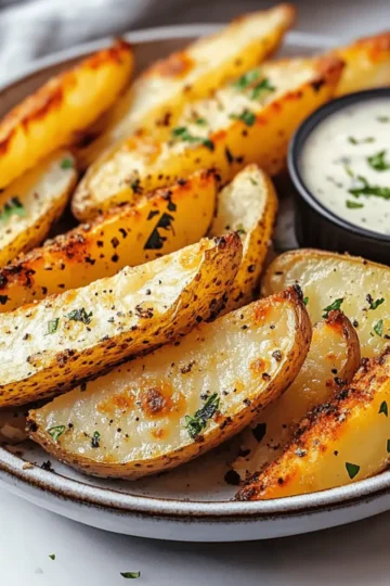 Baked Garlic Parmesan Potato Wedges