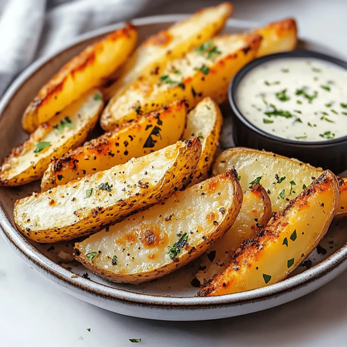 Baked Garlic Parmesan Potato Wedges