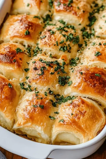 Cheesy Chicken Crescent Roll Bake