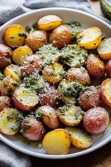 Parmesan Pesto Roasted Potatoes
