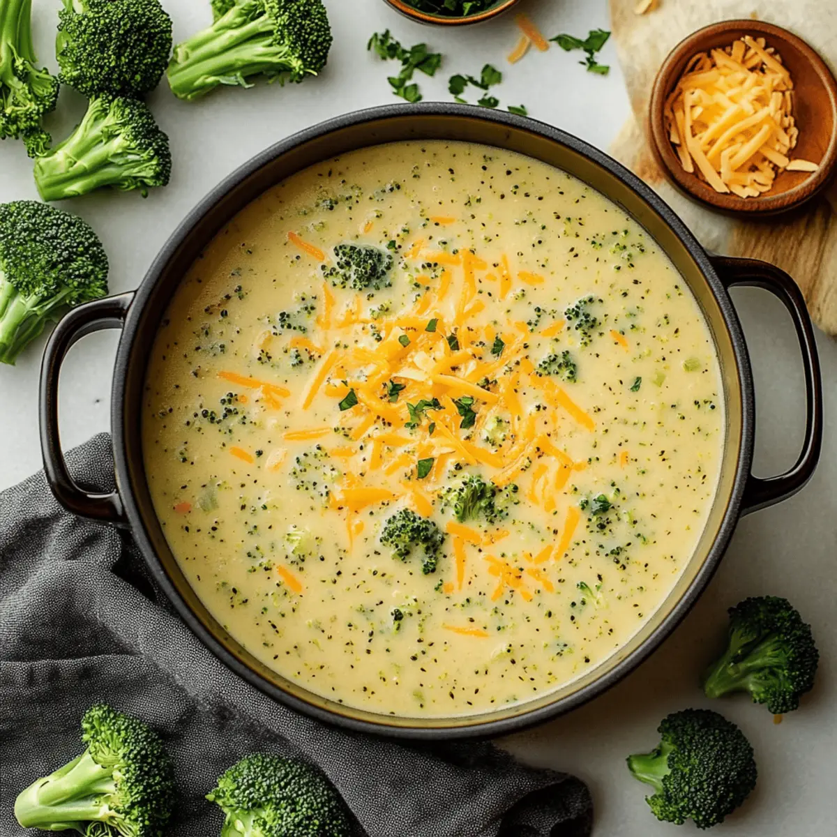 High Protein Broccoli Cheddar Soup