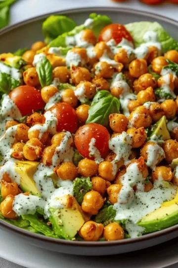 Honey Roasted Chickpea and Avocado Salad