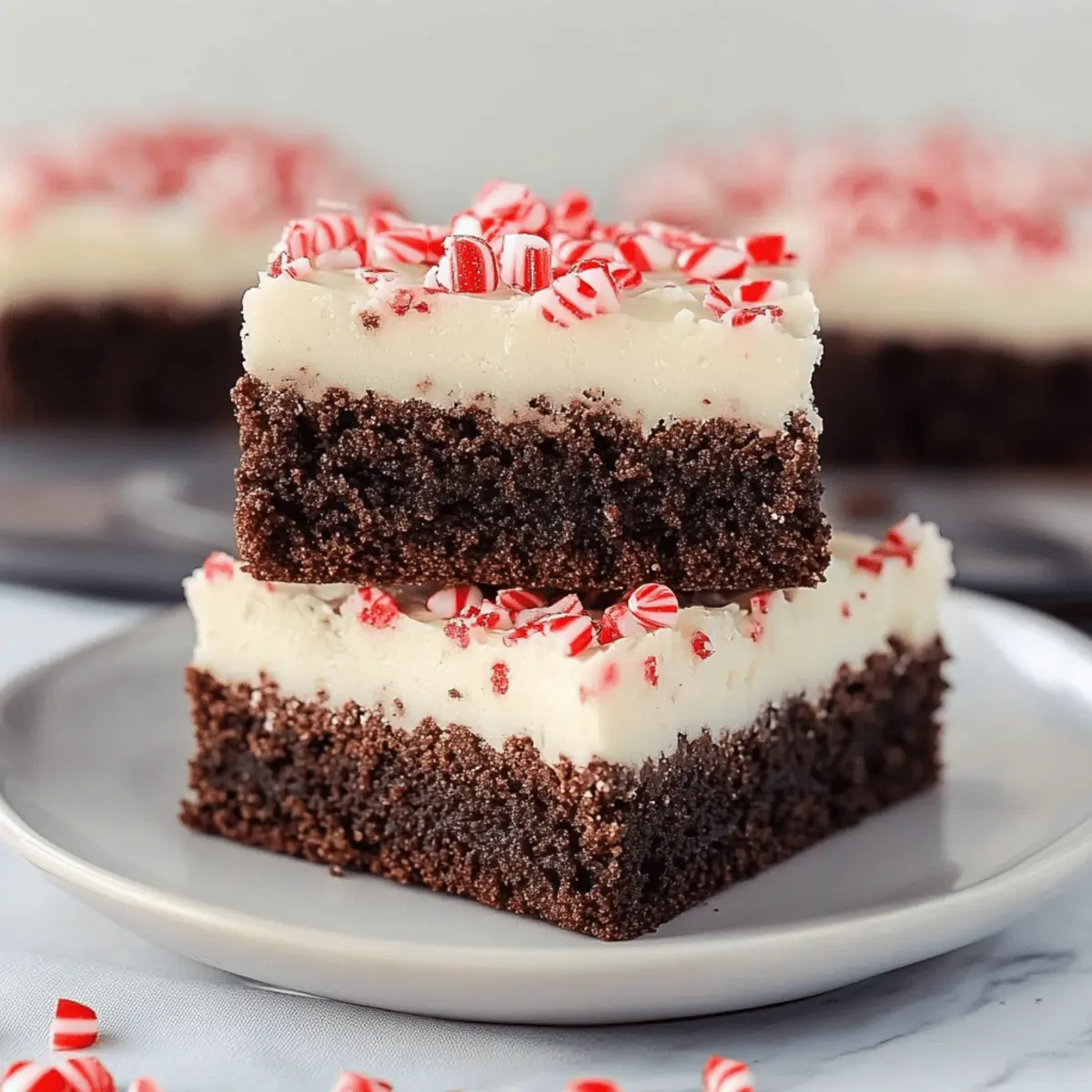 Peppermint Bark Brownies