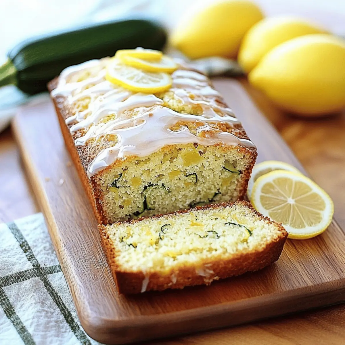 Lemon Zucchini Bread with Lemon Glaze