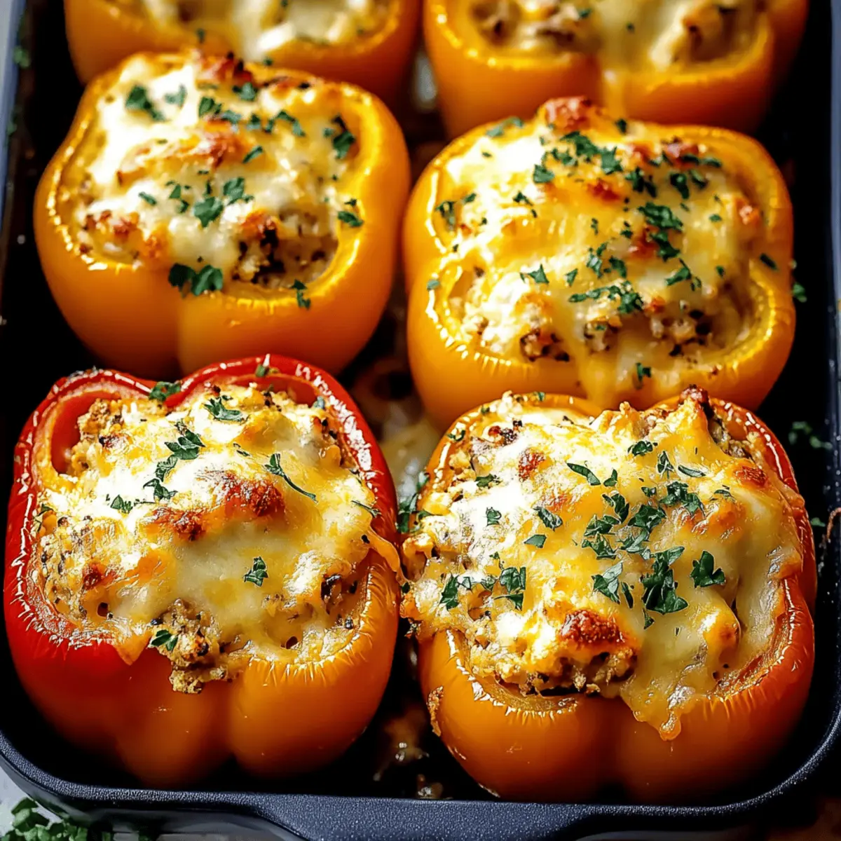 Cheesy Chicken Stuffed Peppers
