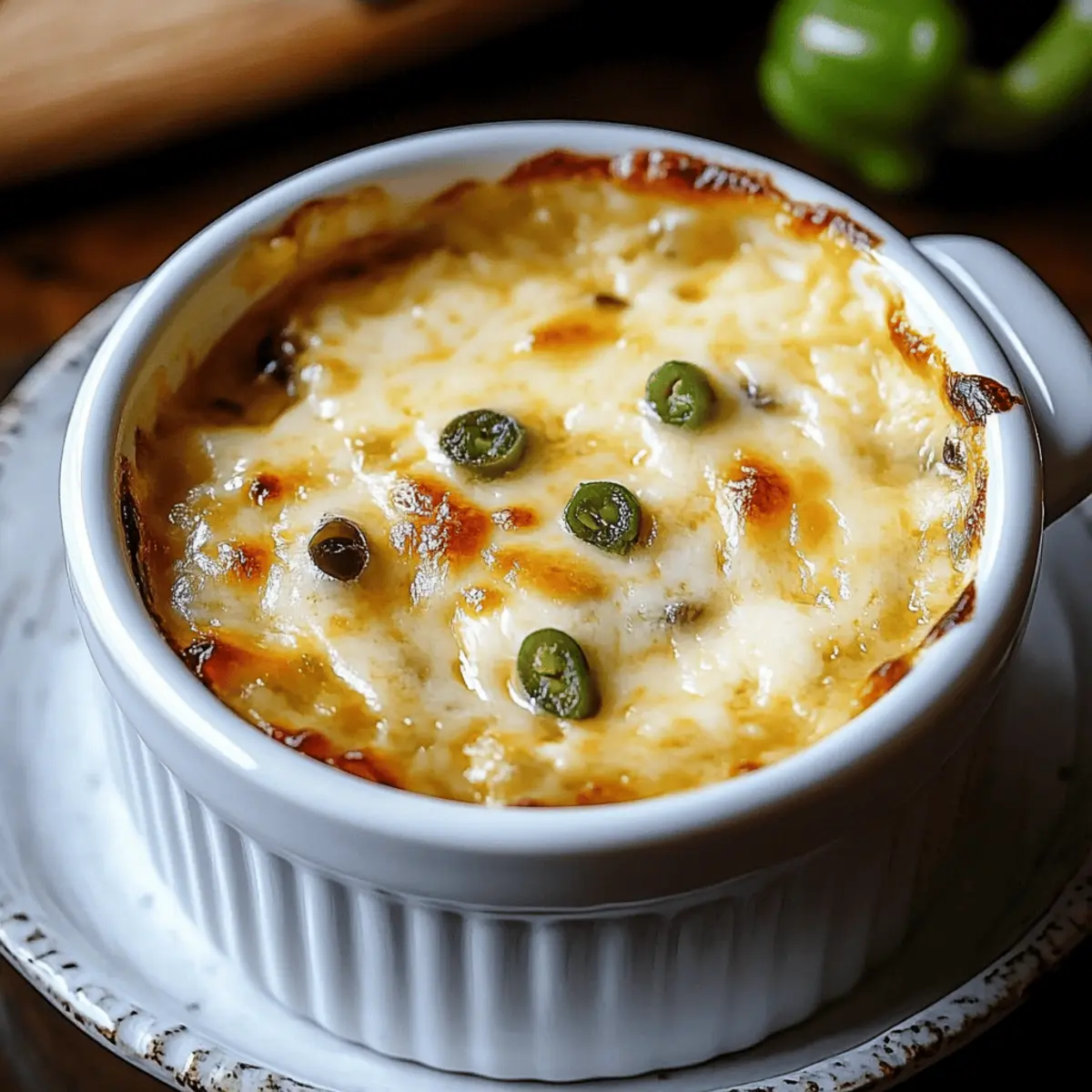 Chile Relleno Soup with Cheddar and Cream Cheese
