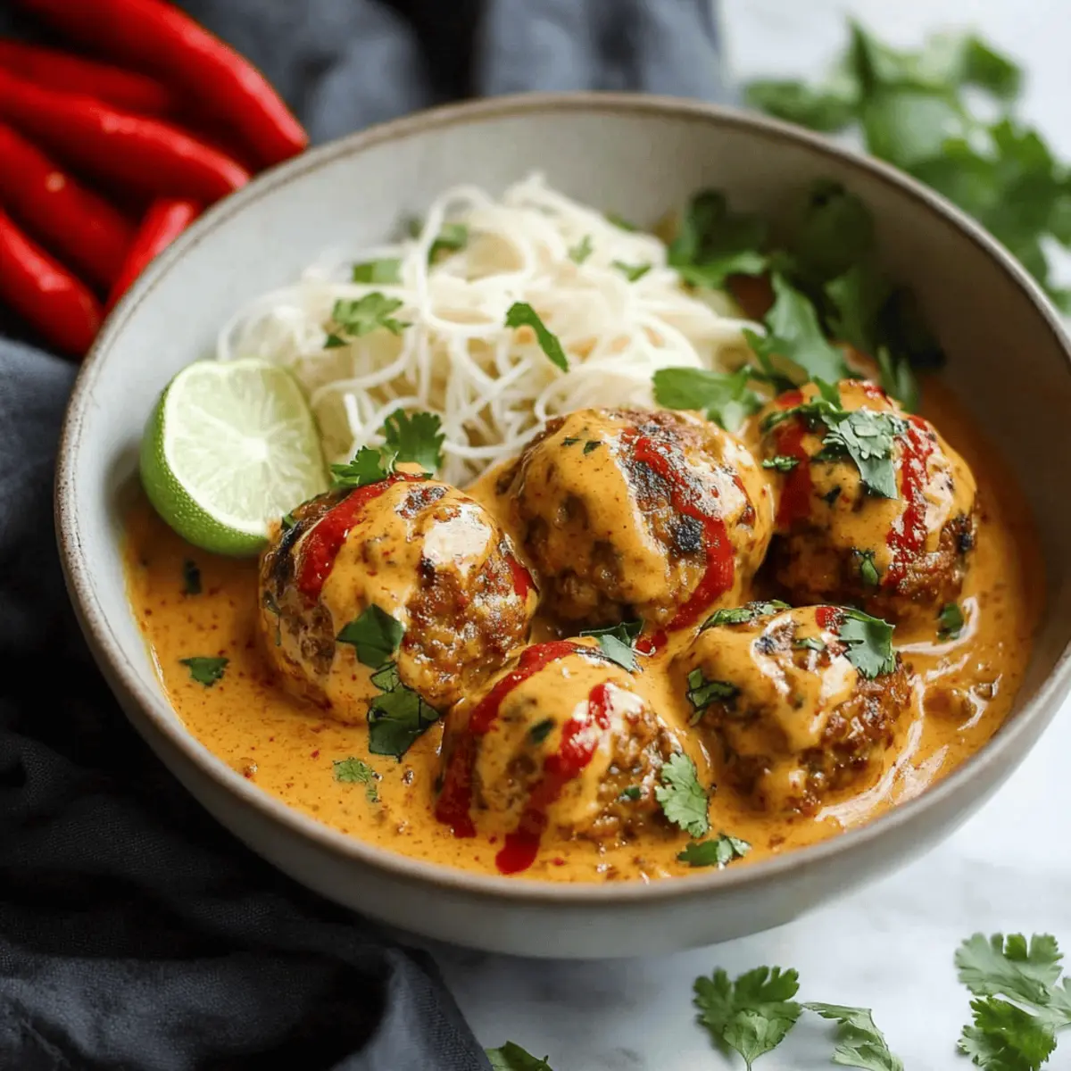 Thai-Inspired Red Curry Turkey Meatballs
