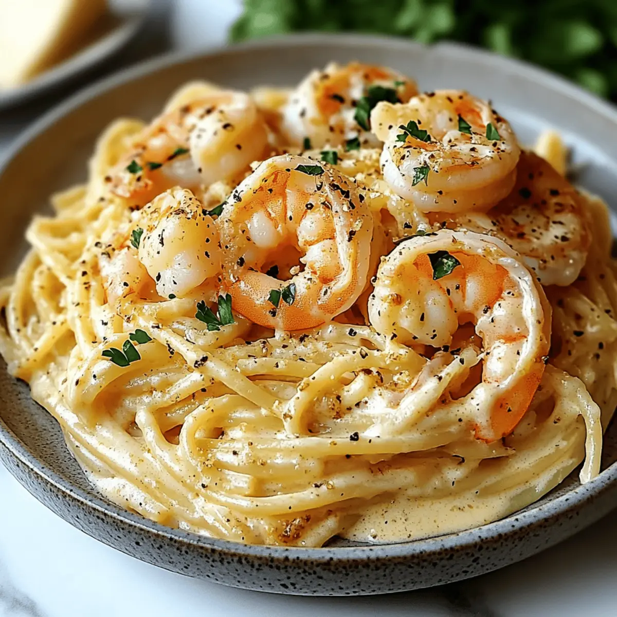 Creamy Garlic Shrimp Pasta