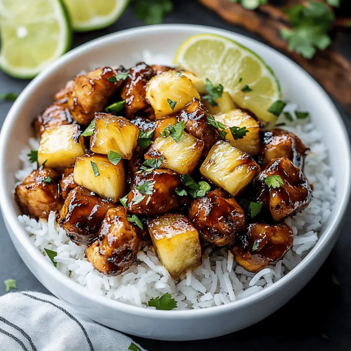 Pineapple Chicken with Coconut Rice