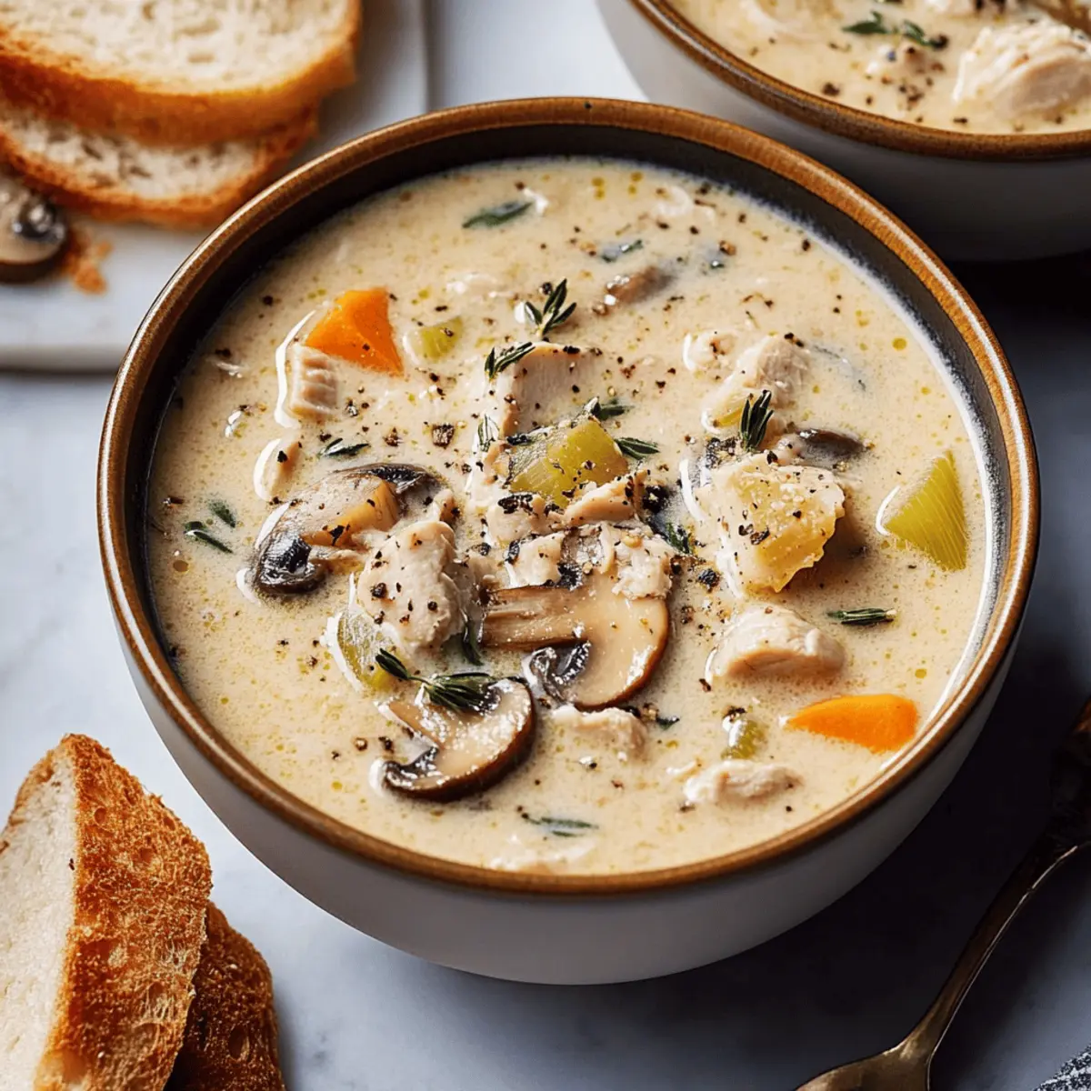 Cream of Turkey and Mushroom Soup