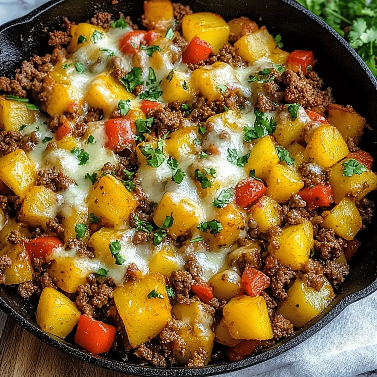 Mexican Ground Beef and Potato Skillet