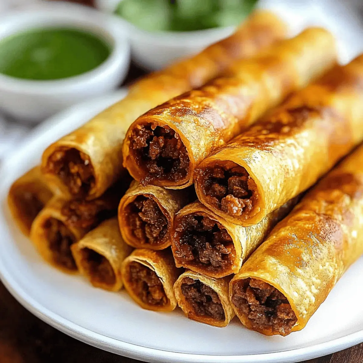 Cheesy Beef Baked Taquitos