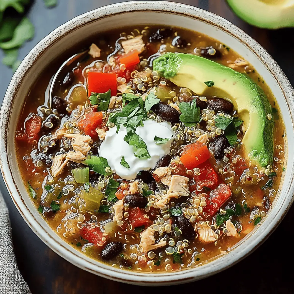 Southwest Turkey and Quinoa Soup