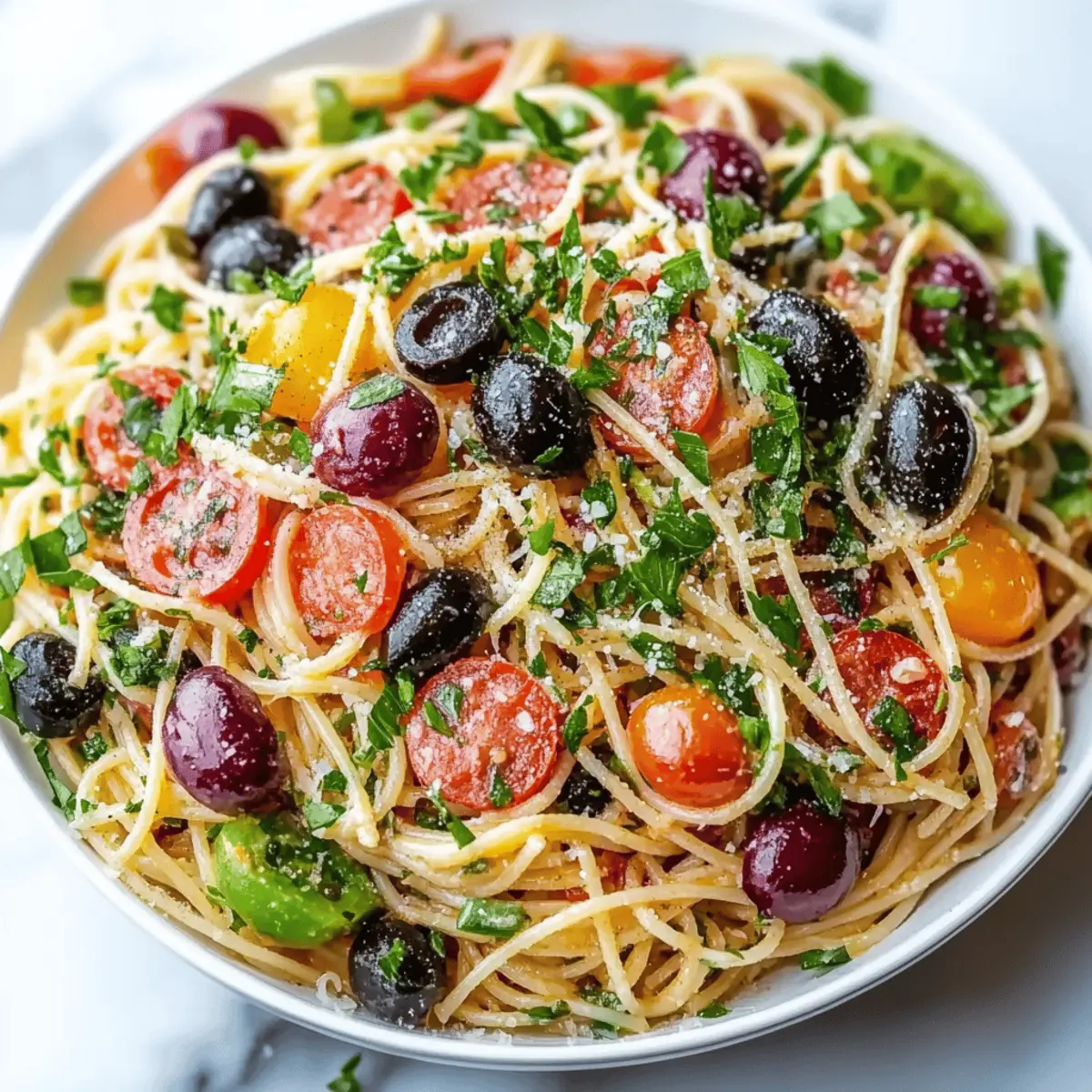 Summer Italian Spaghetti Salad